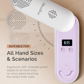MelodySusie lamp works with rhinestone glue and liner gel for versatile nail art.