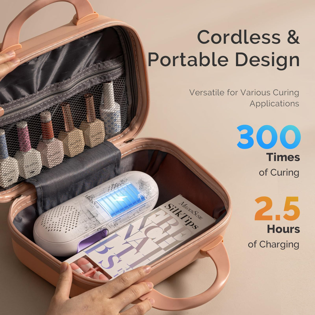 Rotatable 240-degree panel on MelodySusie lamp for customized hand or foot setup.