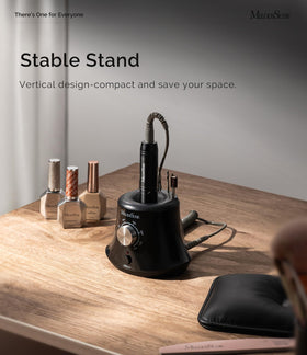 MelodySusie SC320I with foot pedal demonstrates hands-free control during manicures.