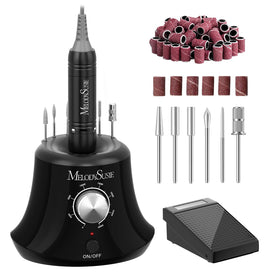 MelodySusie SC320I nail drill front view showing compact professional design for efficient desk setup.