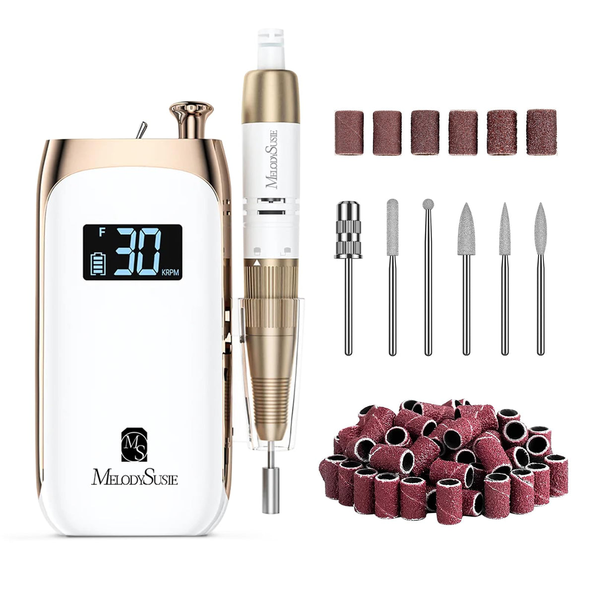 MelodySusie SC320C clip-on nail drill for portable practice and precise shaping