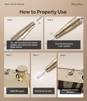 Vintage-style MelodySusie clip-on design adds retro flair to home manicures