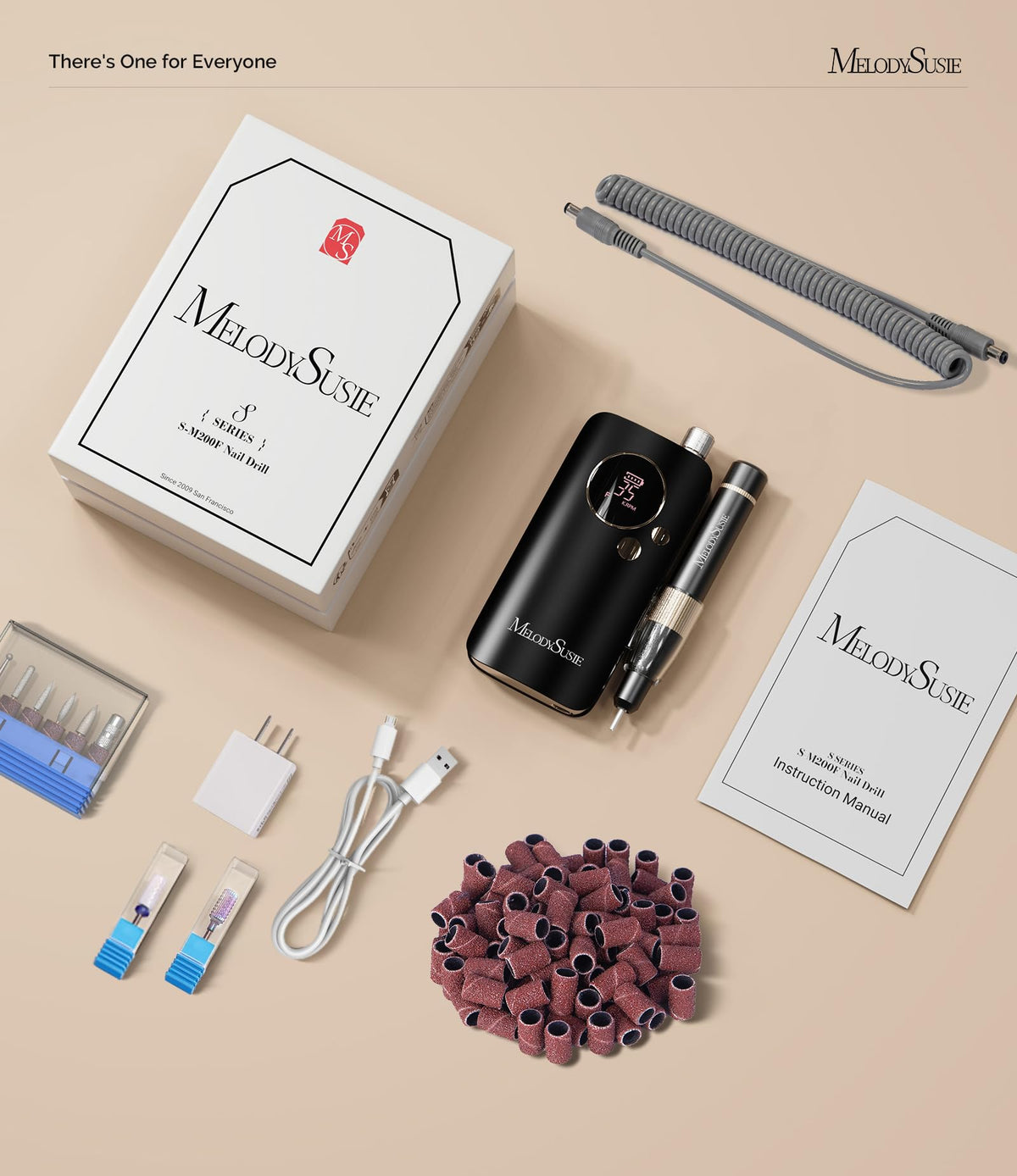 MelodySusie SM200F reaches up to 35,000 RPM for fast filing.