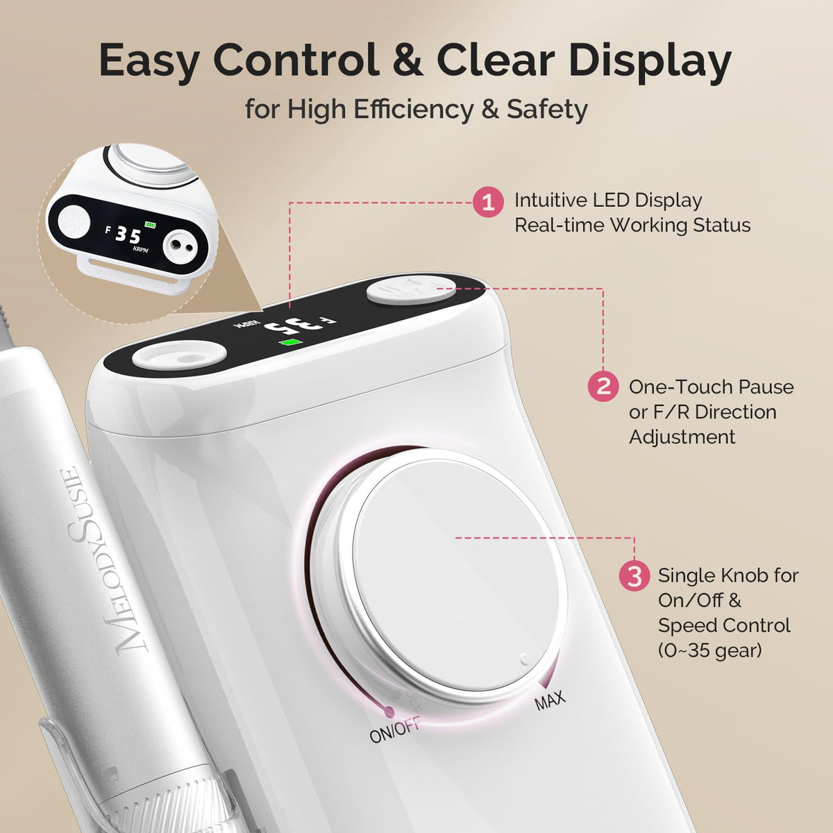 MelodySusie SM320G 6000mAh battery supports long sessions