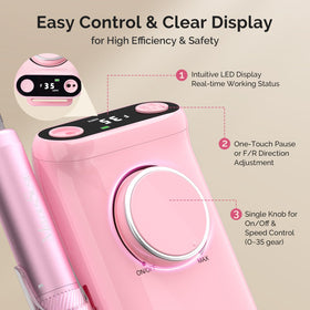 Angled LED display on MelodySusie SM320G shows speed and power at a glance.