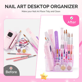 MelodySusie top layer storage for pens, files, and clippers.