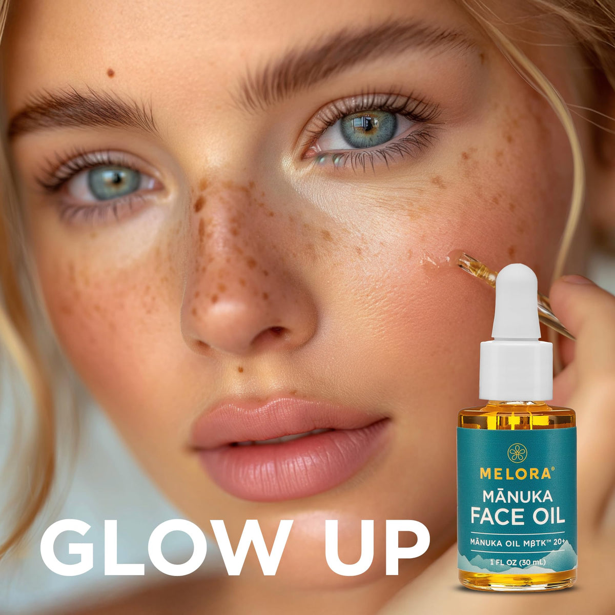 Close-up of Manuka oil ingredients reveals natural nourishment for the skin.