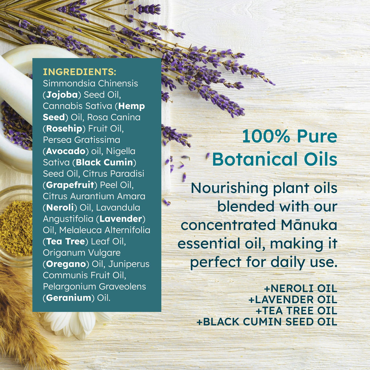 Ritual-ready step: MELORA Manuka Face Oil supports daily skincare routines.