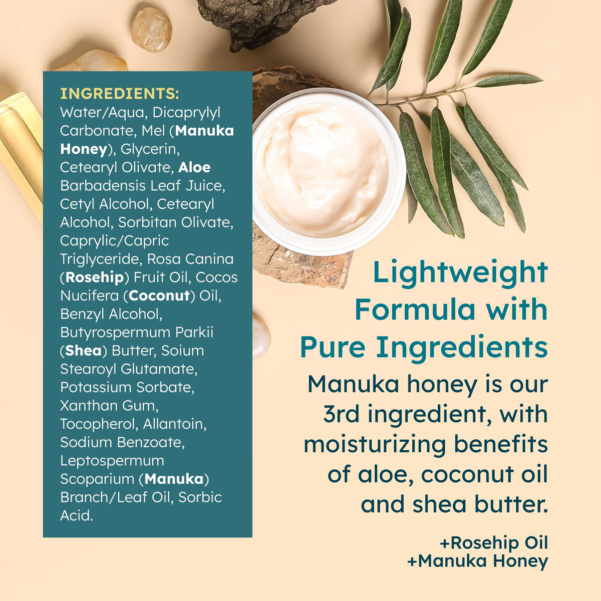 Melora Manuka oil-infused formula on a small glass vial.