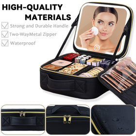 Three brightness levels allow precise lighting during makeup application