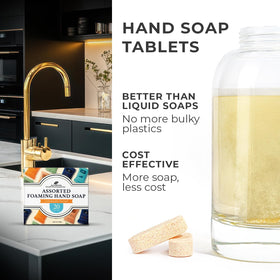 MELTINGTABS Noble Essence tablet dissolving into silky foam.