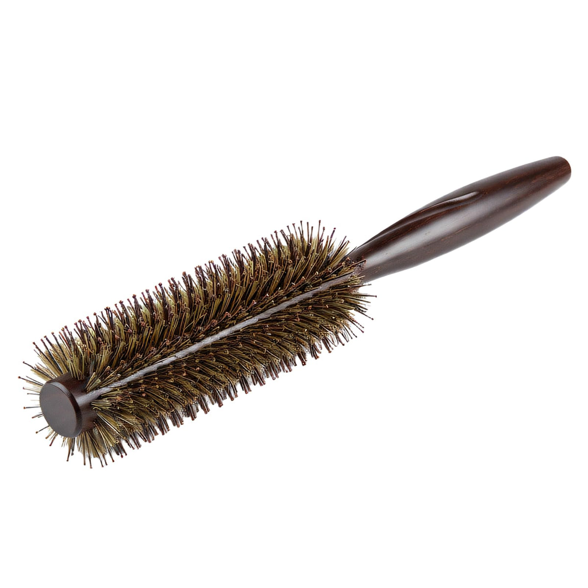 Melune Achieve Smoother Blow Outs brush with boar and nylon bristles for detangling.