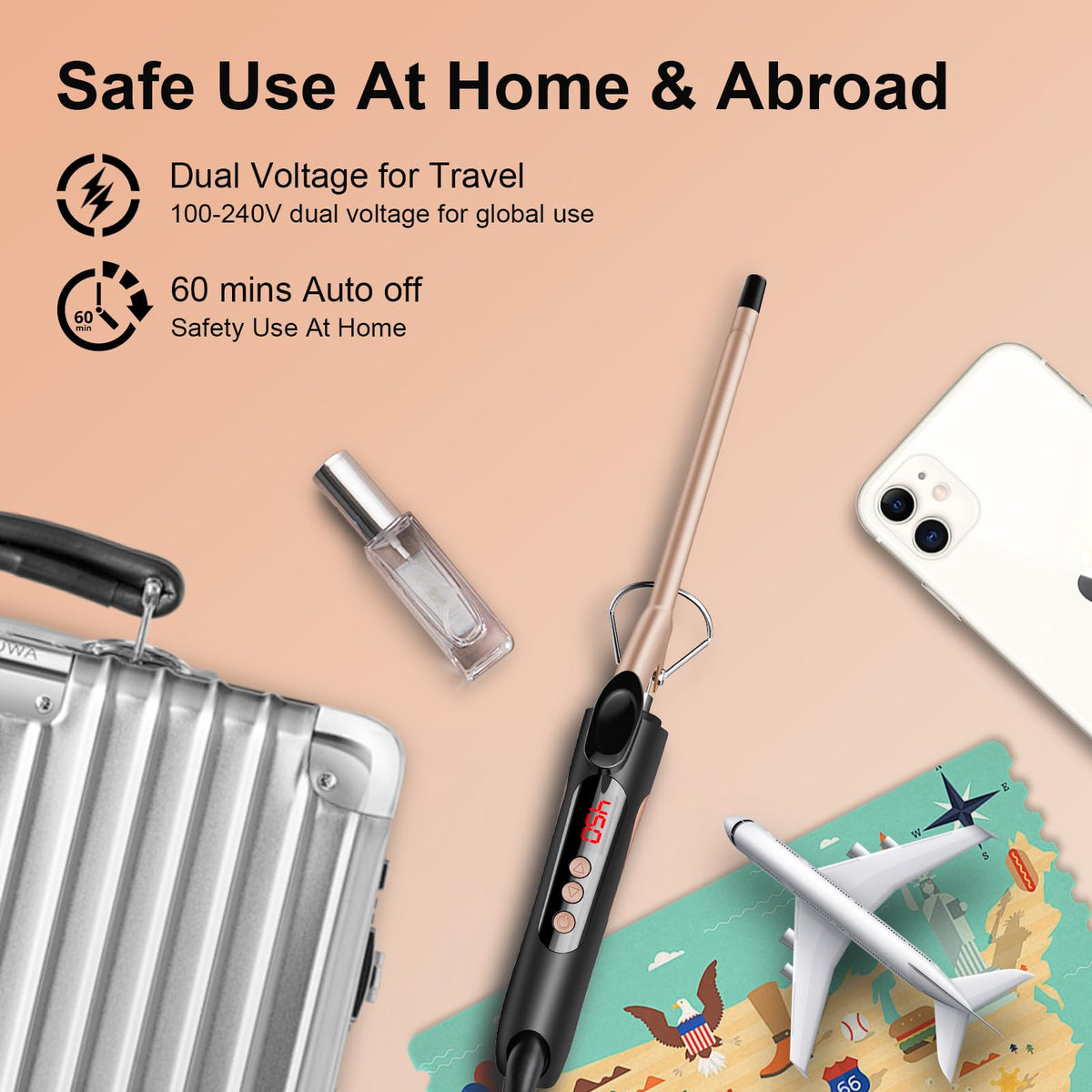 MELYDO 360-degree swivel cord and stand kept secure during styling