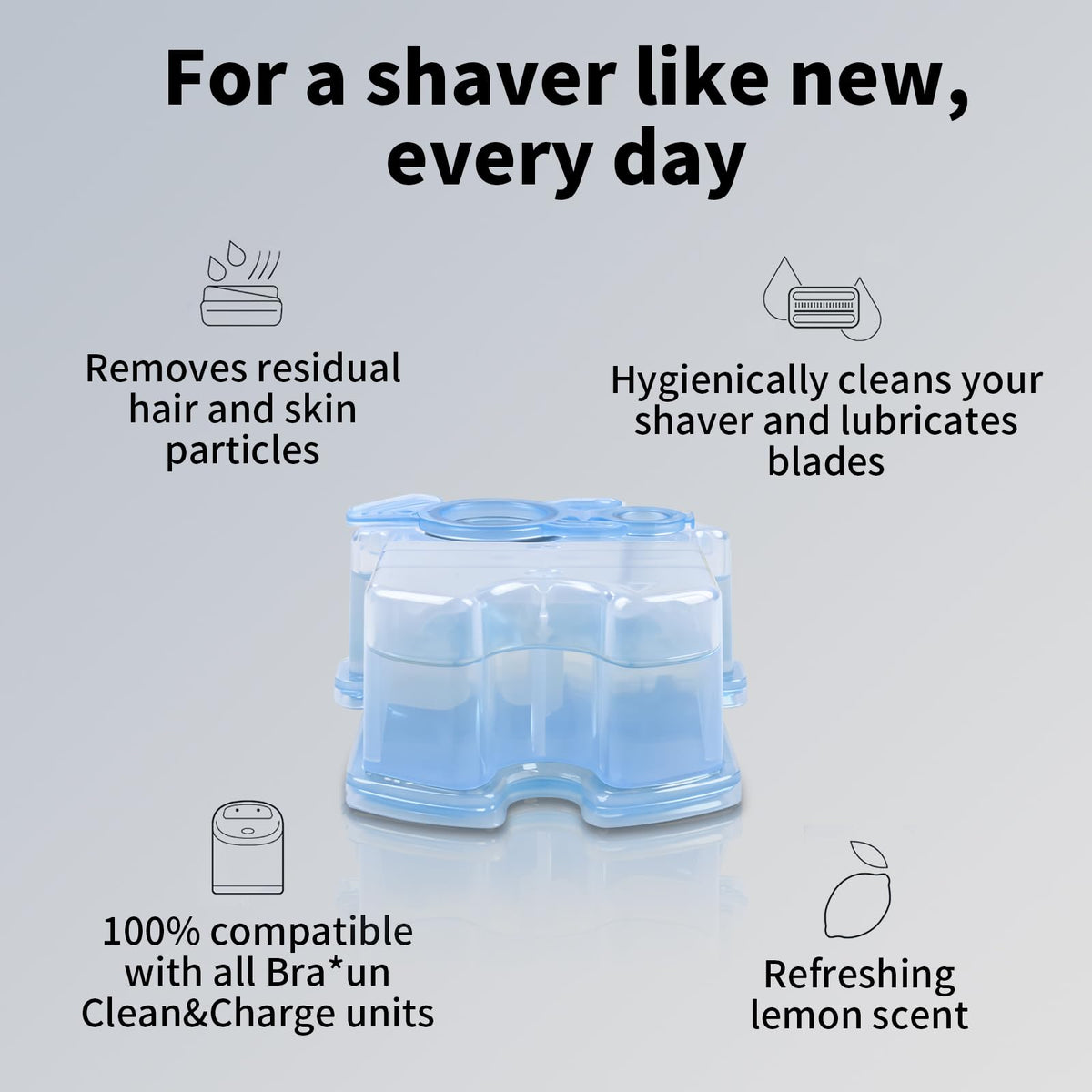 Memiry CCR refill cartridge inside packaging, convenient replacement for a like-new shave