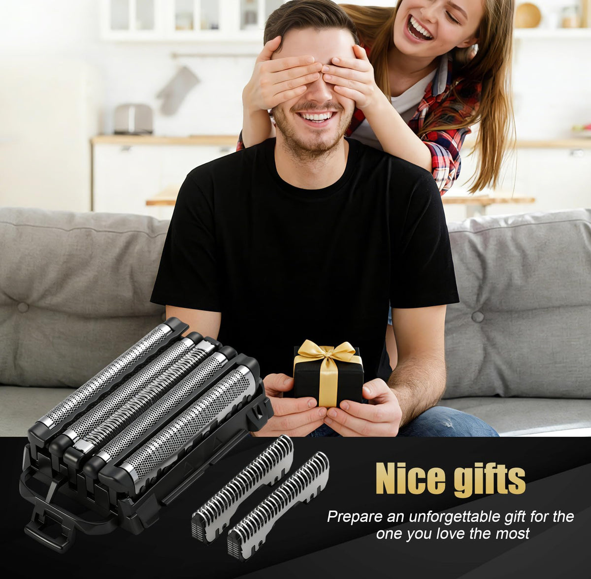 Premium stainless steel foils and blades for hygiene and durability.