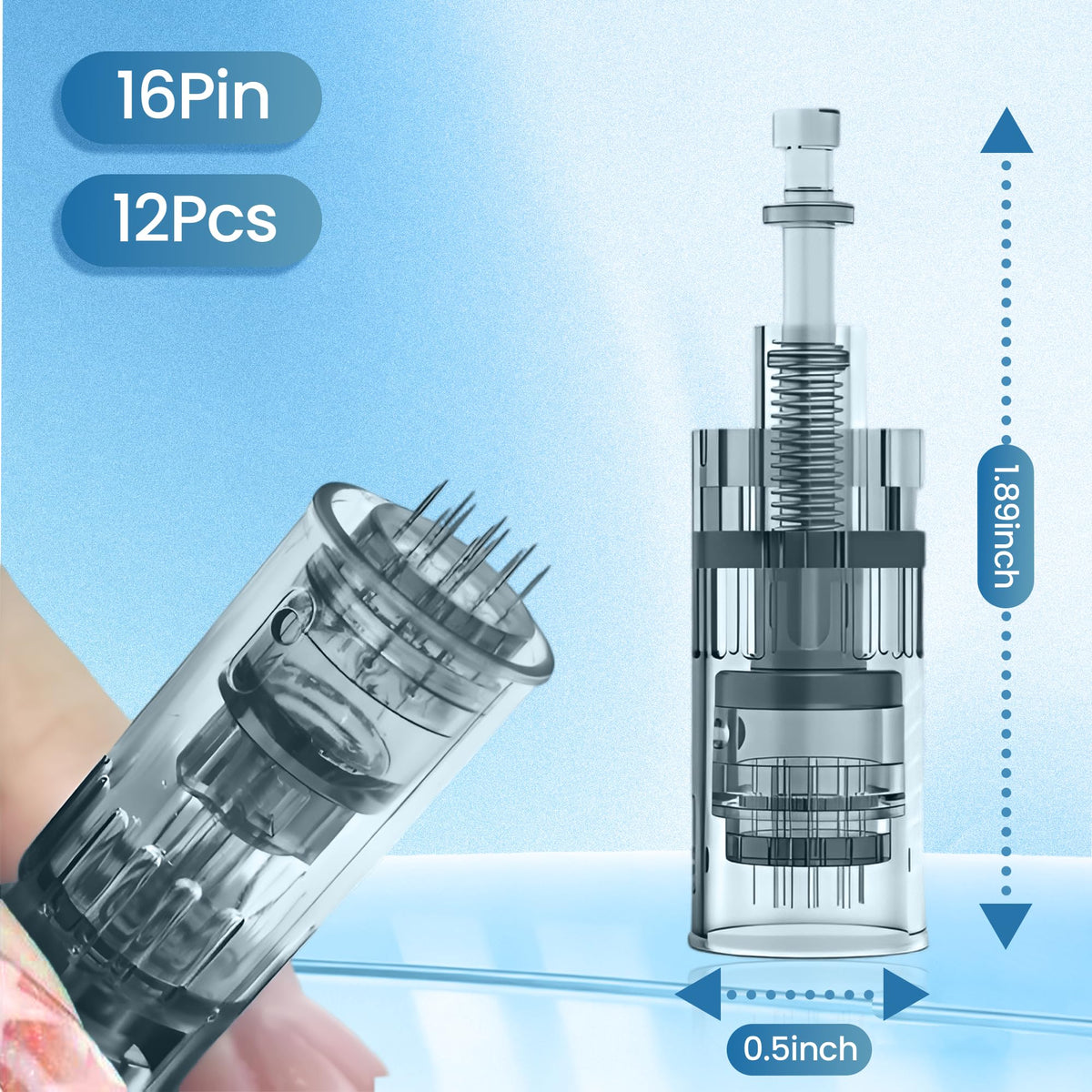 MEMTIM derma roller cartridge for M8/M7S compatibility, 0.25mm