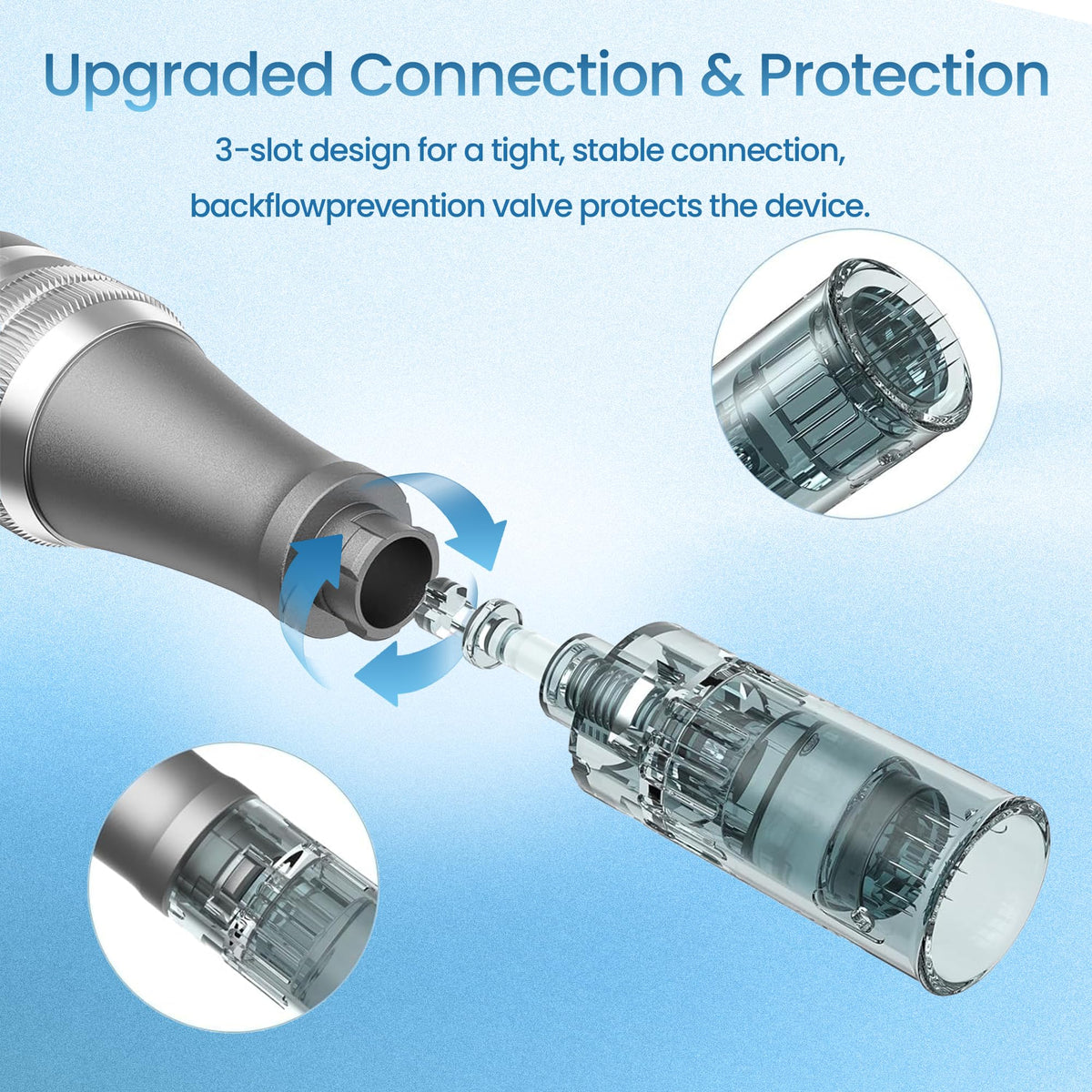 MEMTIM 36-pin cartridge demonstrates precise needle array for comfortable home sessions.