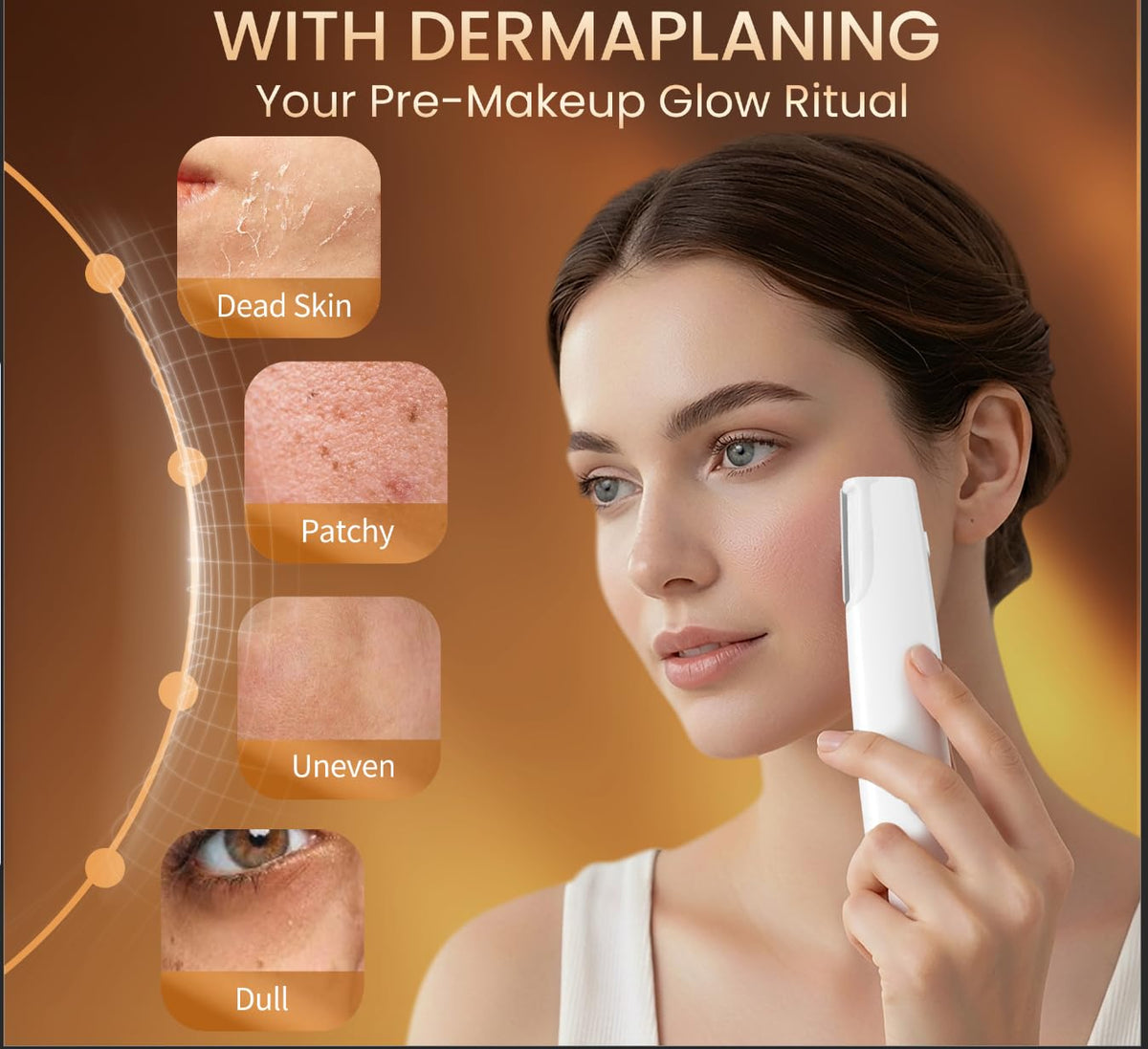 MEMTIM Dermaplane 3 speeds dial enables comfortable control during use