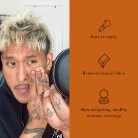 Menaji HDPV targets the T-zone to reduce shine effectively.