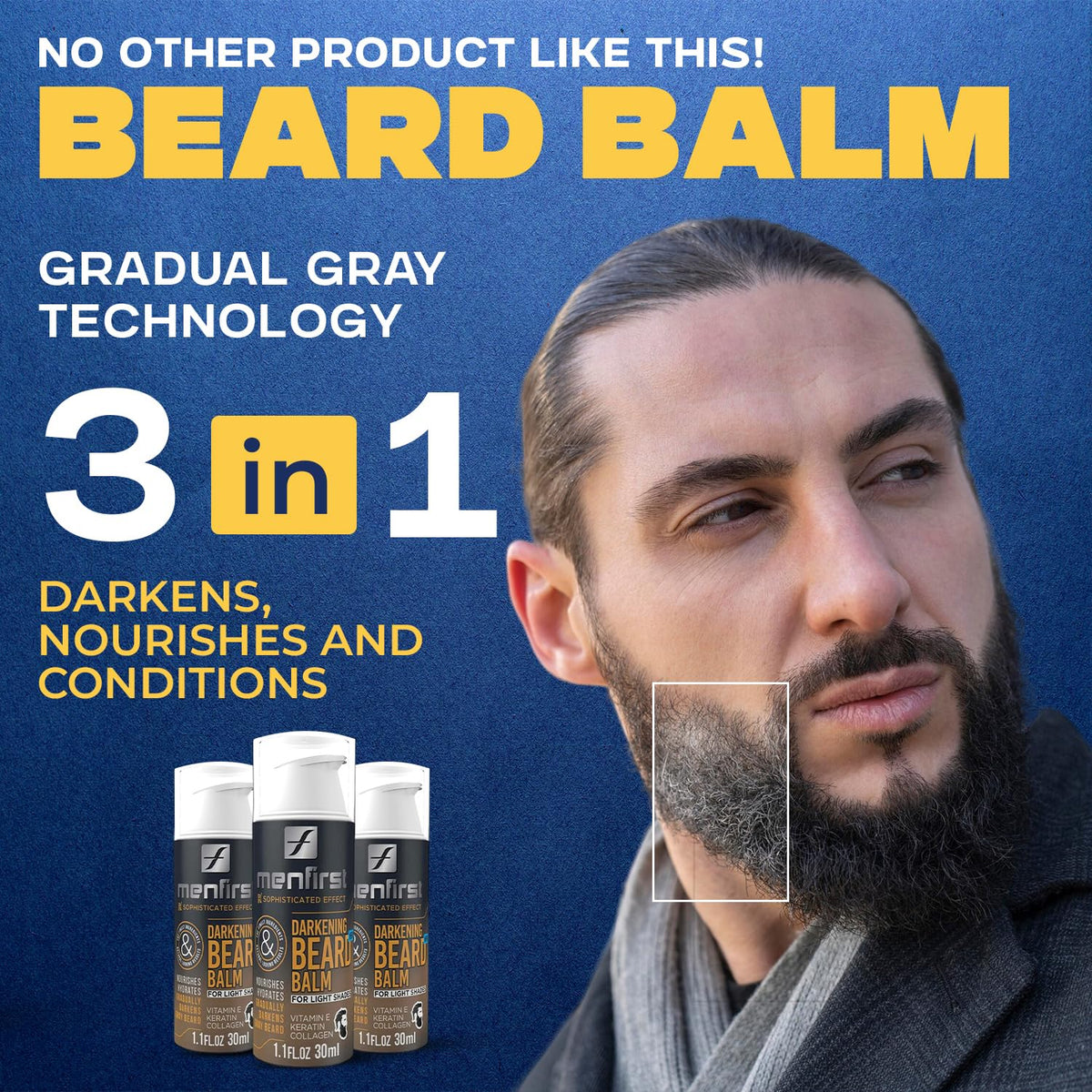 Beard texture refreshed with MENFIRST balm for better control