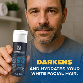 MENFIRST gradual darkening of beard shade for natural transition.