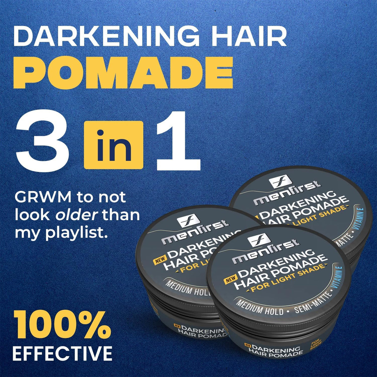 MENFIRST natural semi-matte finish adds texture and thickness.