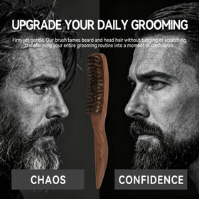 Mengate walnut wood handle features ergonomic curve for comfortable grip.