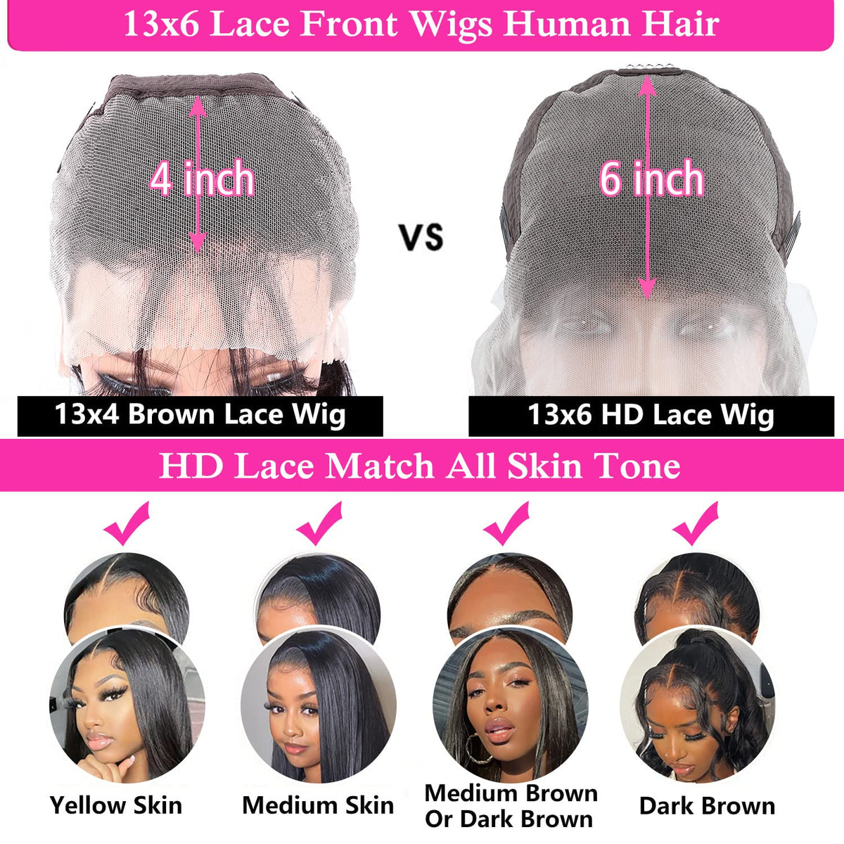 Mengkai silky straight lace front wig close-up showing smooth texture.