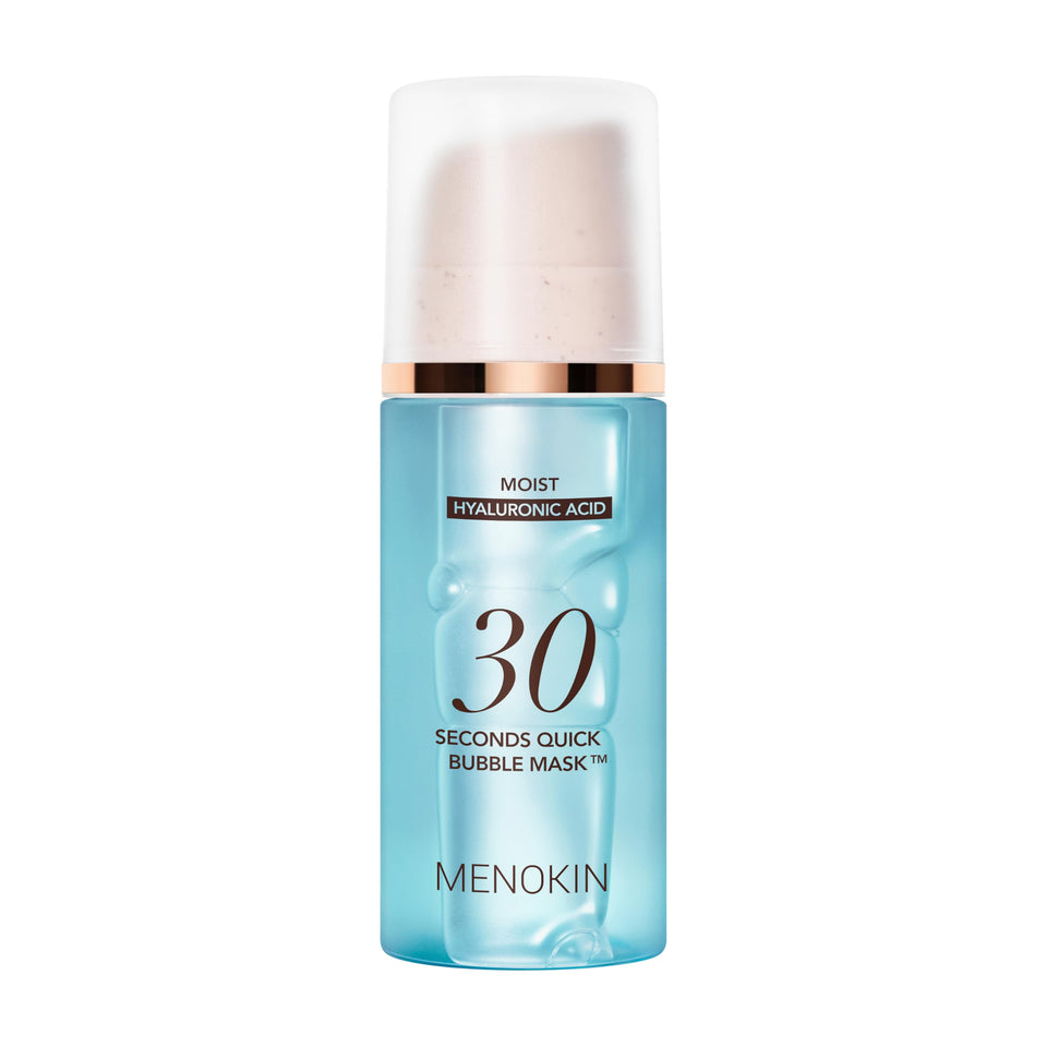 MENOKIN bubble mask packaging front highlighting hydration benefits