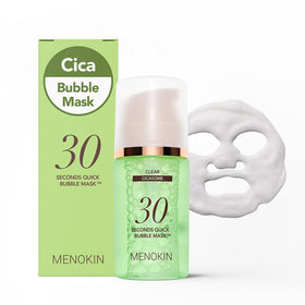 MENOKIN Bubble Mask bottle front – hydrates skin quickly as part of daily routine.