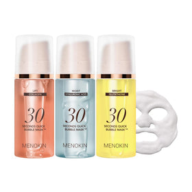 MENOKIN Korean Face Mask bottle-pump demonstrates quick hydration and glow