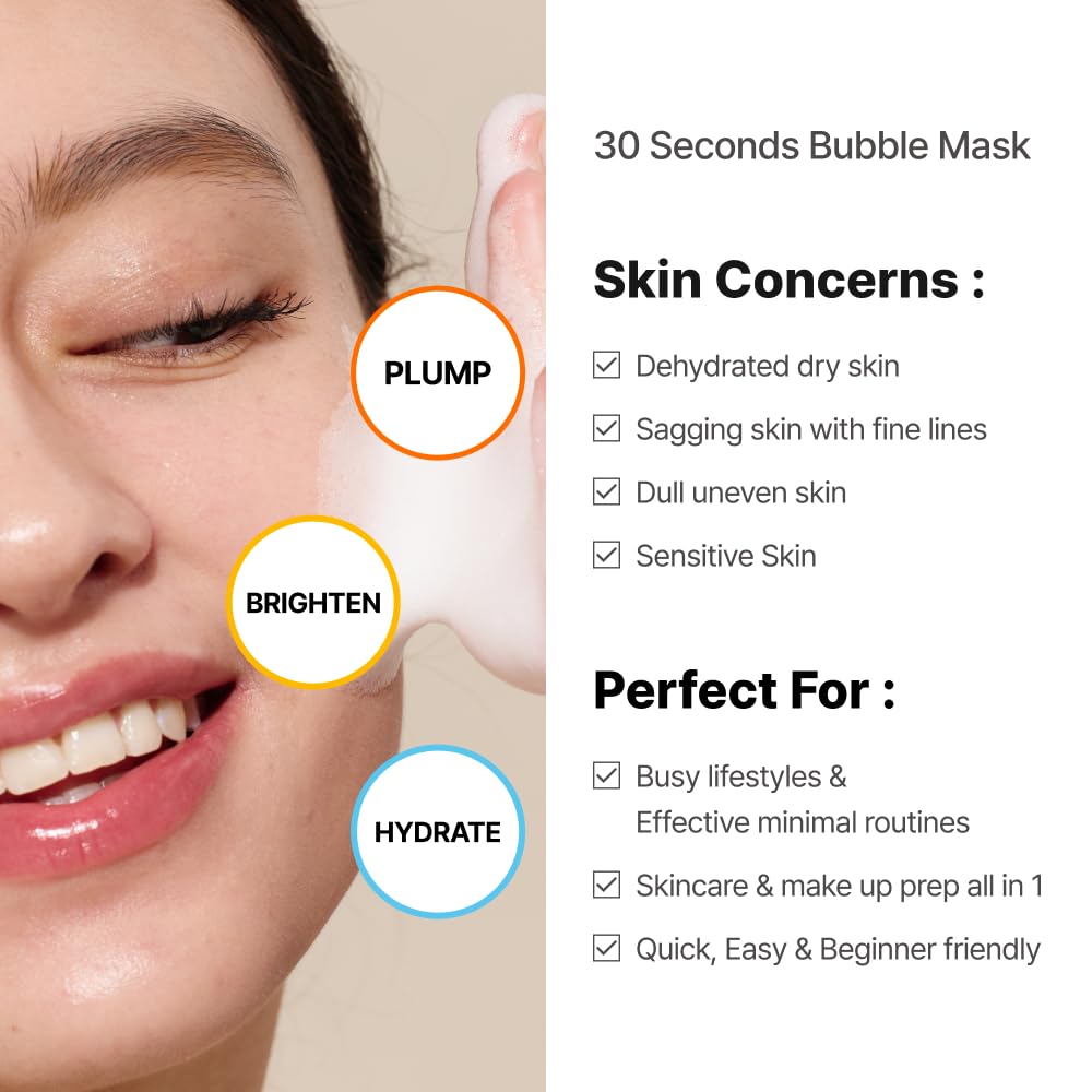 MENOKIN Bubble Mask bottle image illustrates the 70-sheets equivalent claim