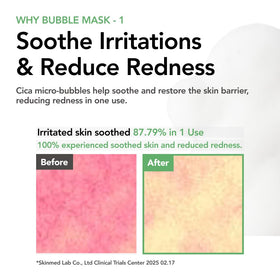 MENOKIN Bubble Mask microbubbles closeup – gentle hydration without heaviness.