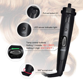 MENQANG conical barrel 19-25mm builds medium curls and soft waves.