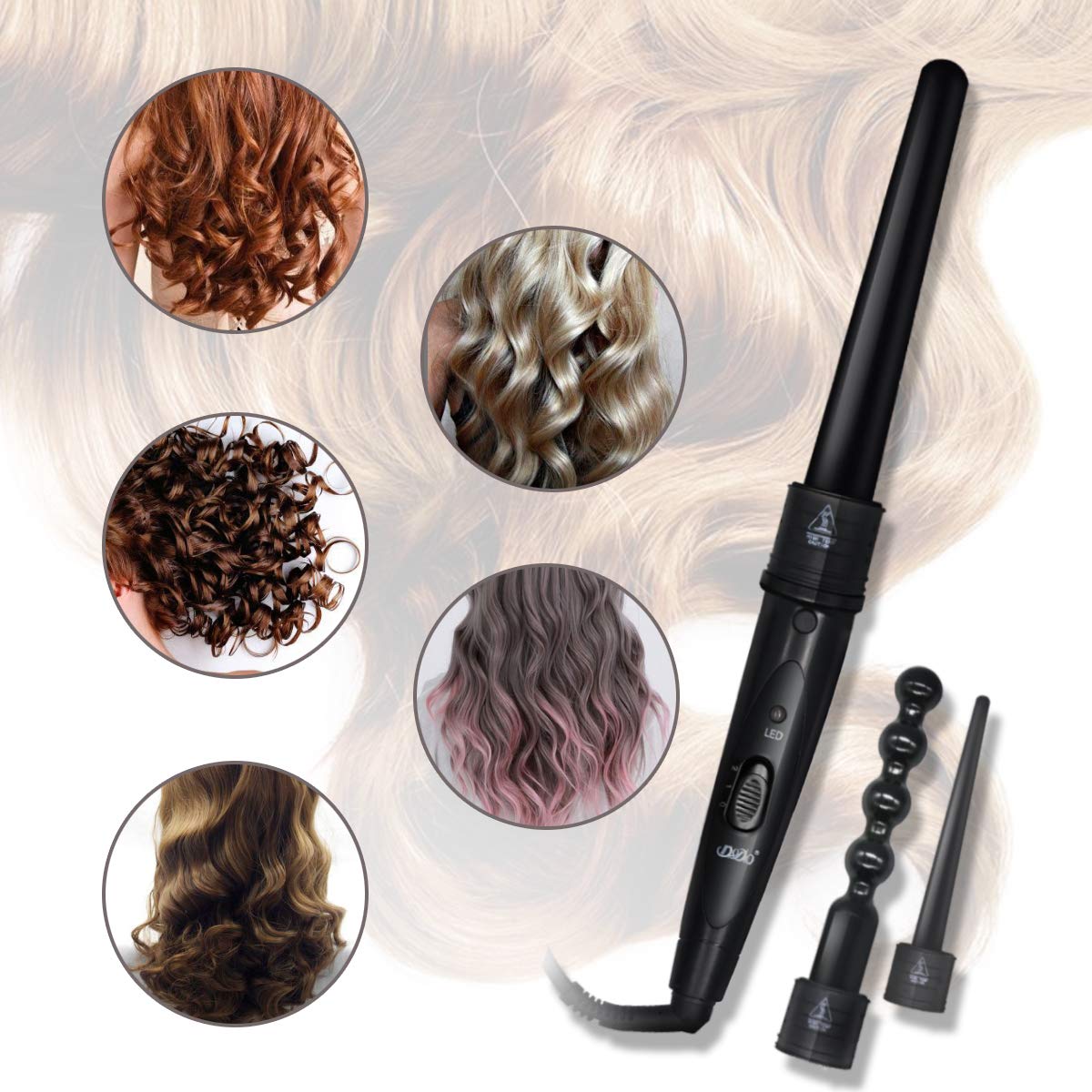 MENQANG pearl barrel 25mm produces shiny, uniform curls with a smooth finish.