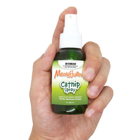 Meowijuana Catnip & Silvervine Spray Trio lures a curious cat to explore.