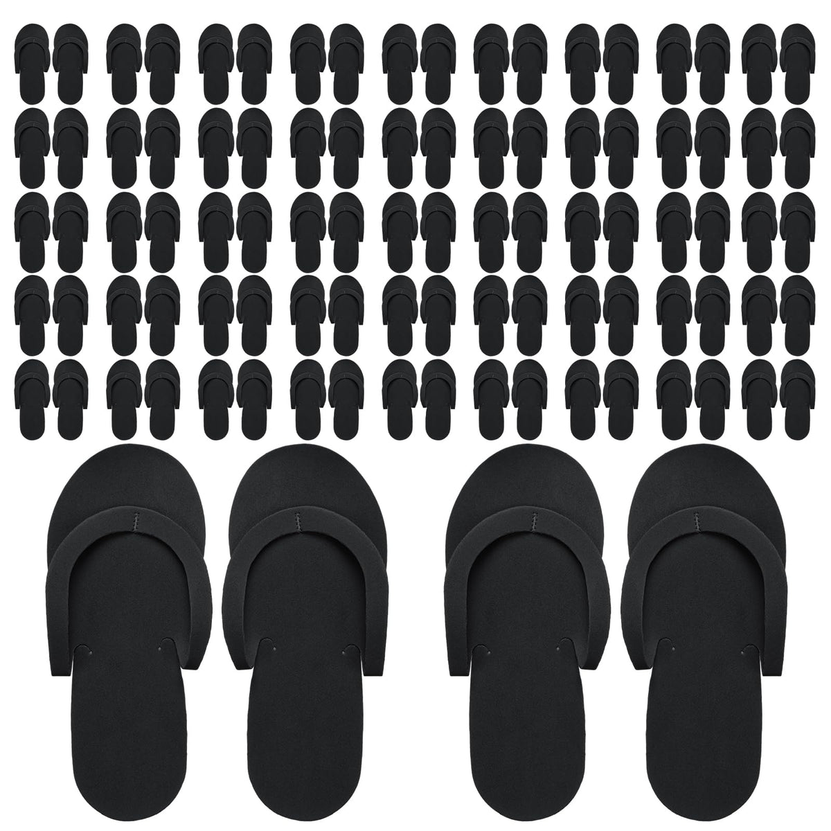 Mepase 90-pairs disposable pedi slippers in a package for guests.