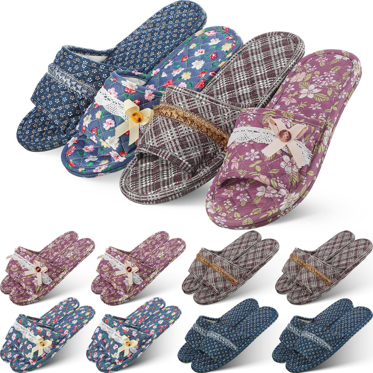 Mepase pink open-toe guest slippers offer soft comfort for guests