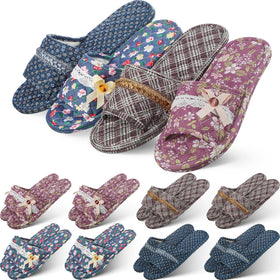 Mepase pink open-toe guest slippers offer soft comfort for guests