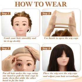 Mepase breathable nylon wig cap showcasing soft material and comfort