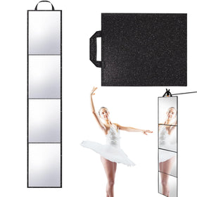 MEPIG foldable full-length mirror with handle, closed for easy portability.