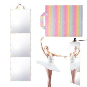 MEPIG foldable full-length mirror with handle for on-the-go use.