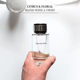 Mercedes-Benz For Men packaging box communicates luxury and enduring quality.