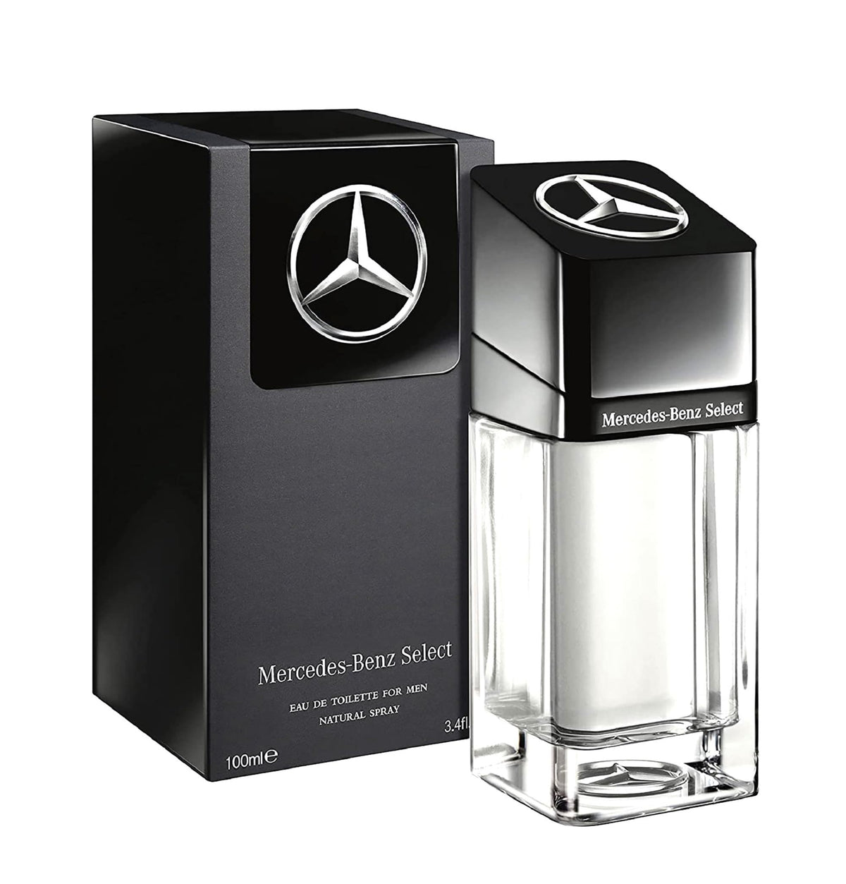 Mercedes-Benz Select bottle front view, premium scent for everyday confidence.