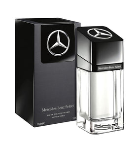 Mercedes-Benz Select bottle front view, premium scent for everyday confidence.