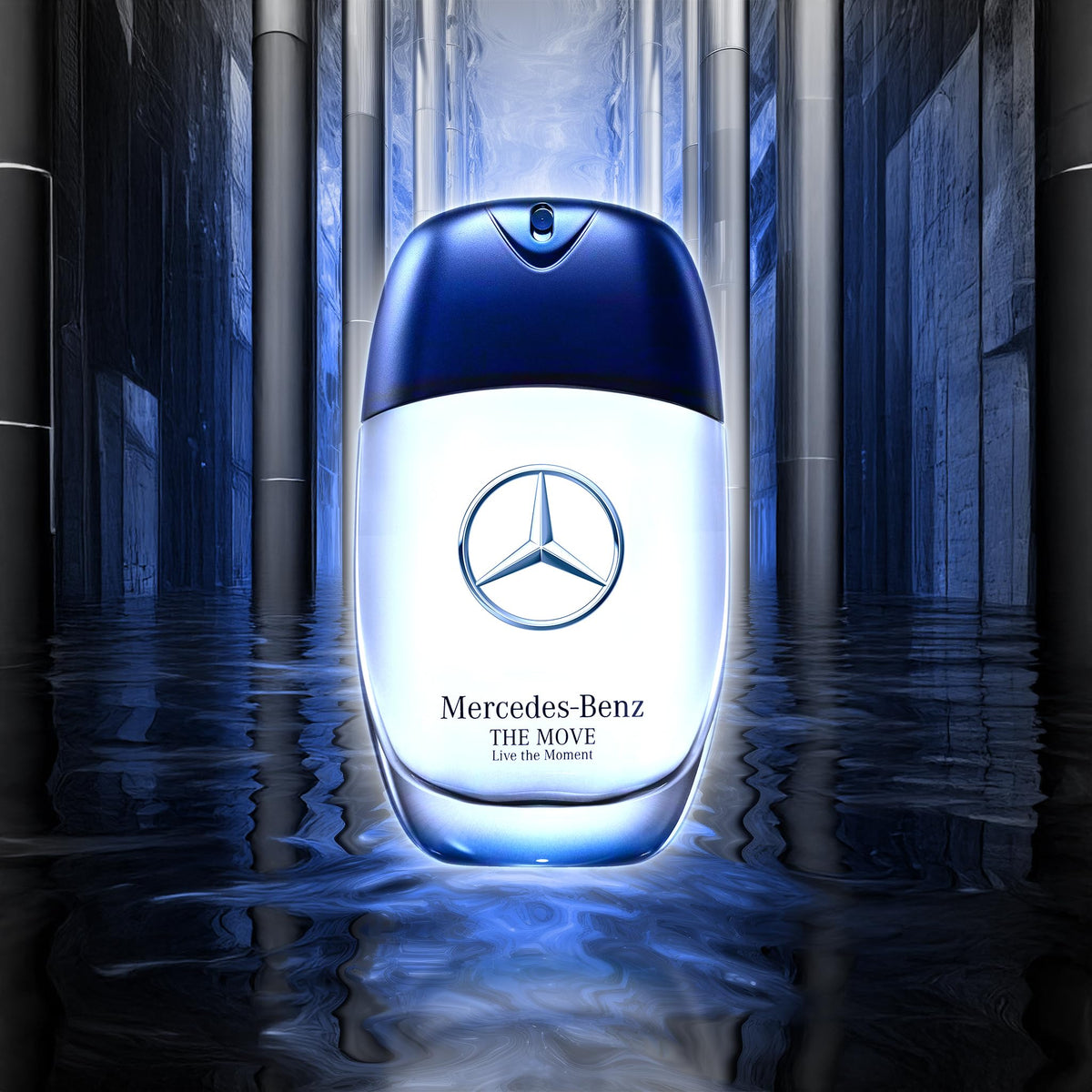 Elegant box and label of The Move Live The Moment EDP for professional use.