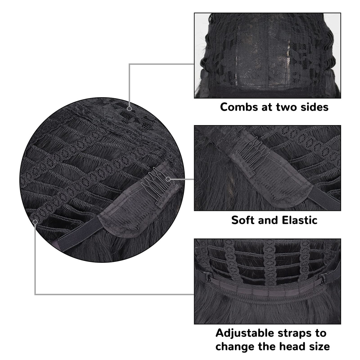 MERISIHAIR rose mesh cap provides comfort and breathability for extended use.