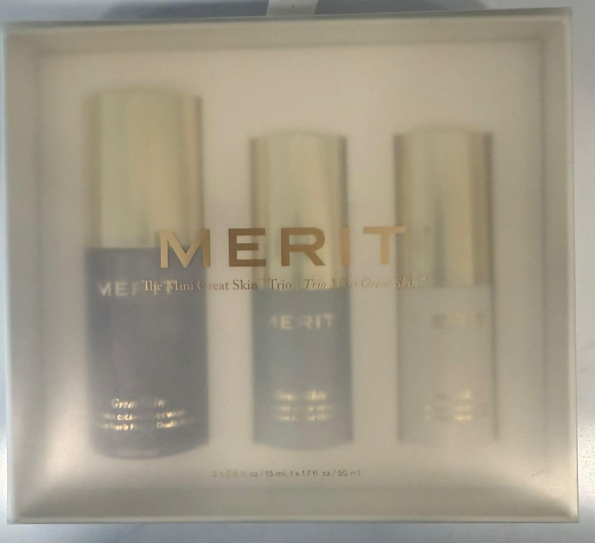 MERIT Double Cleanse Face Wash 15ml offering a refreshing, lightweight cleansing experience.