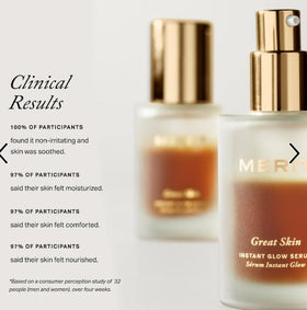 Merité Instant Glow Serum application on skin for instant luminosity and hydration