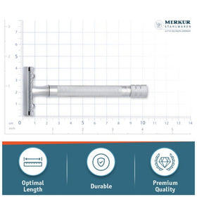 MERKUR 22C eco friendly double edge design reduces waste compared to disposable razors